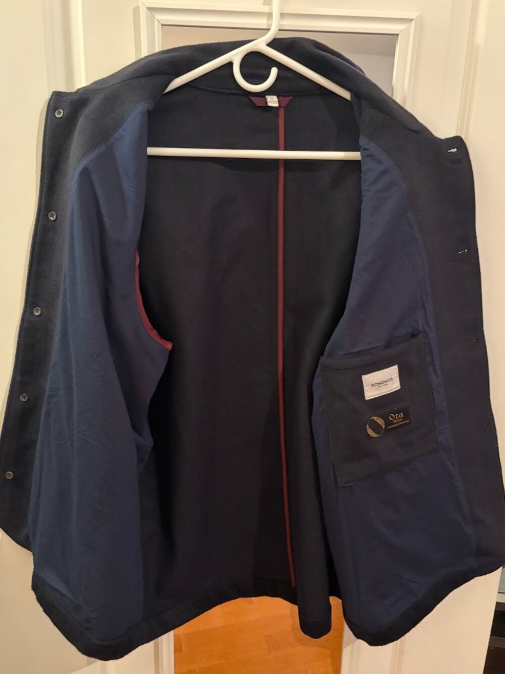 Bonobos Wool Cashmere Chore Coat - Navy Blue - Size XL - Picture 6 of 11